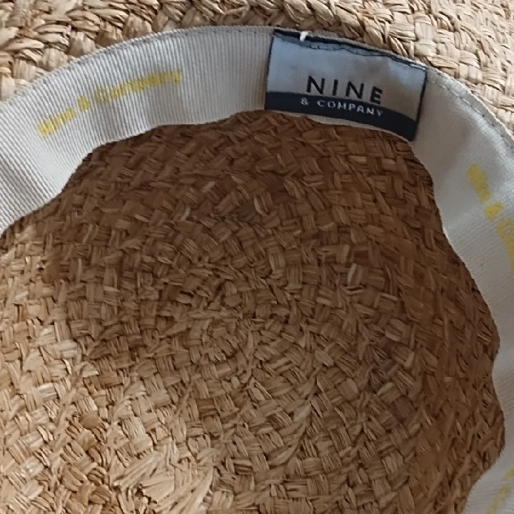 Casual Woven Floppy Beach Sun Hat with Yellow Flower Pin Accent